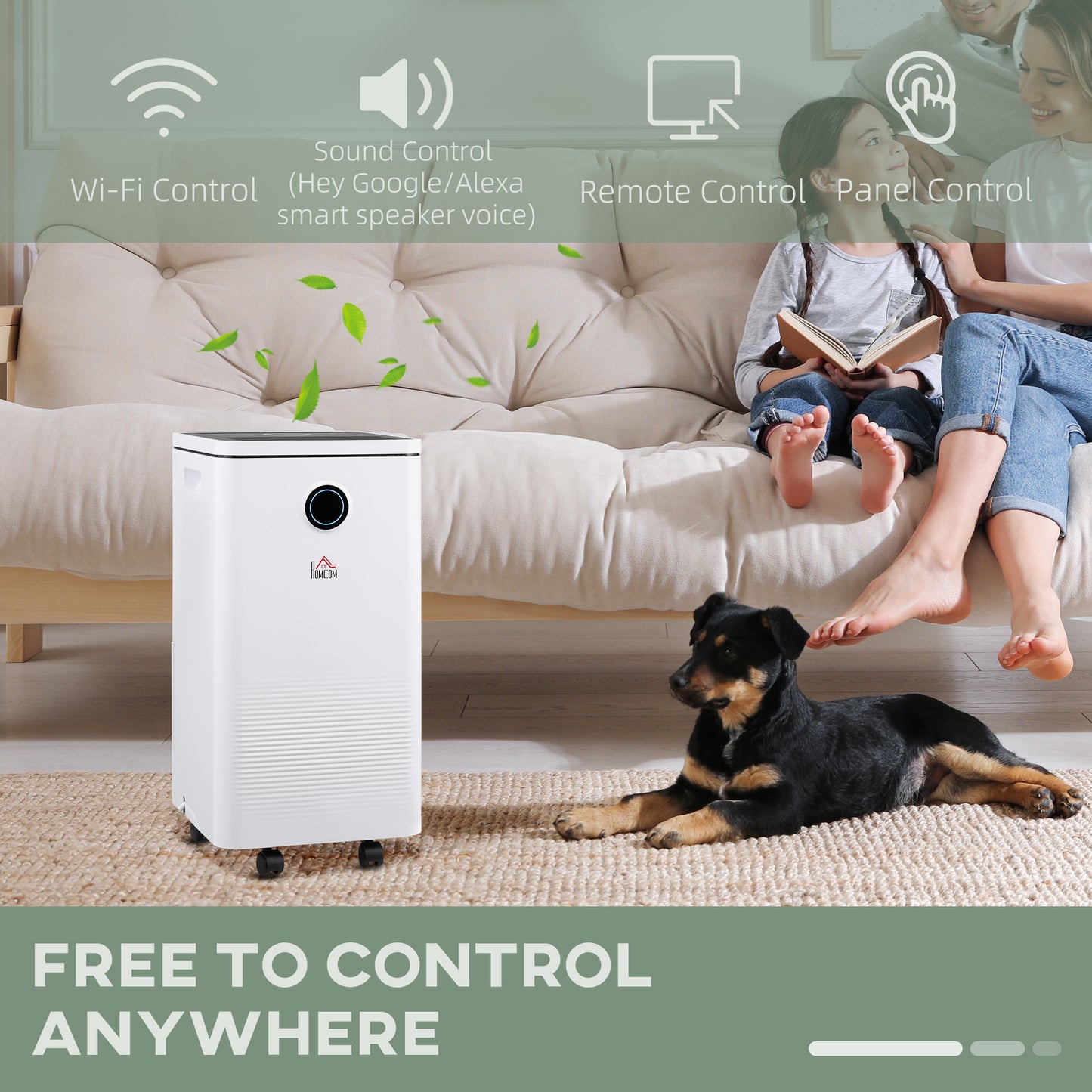 2500ML Portable Quiet Dehumidifier with WiFi Smart App Control, Electric Moisture Air Dehumidifier for Home Laundry Basement 10L/Day