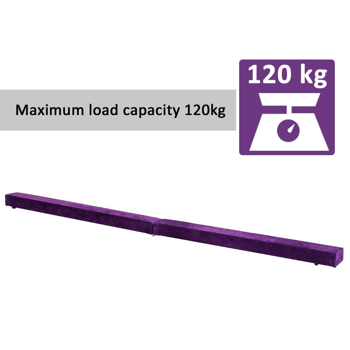 Gymnastics Balance Beam Fitness Trainer, 2.1 m-Purple