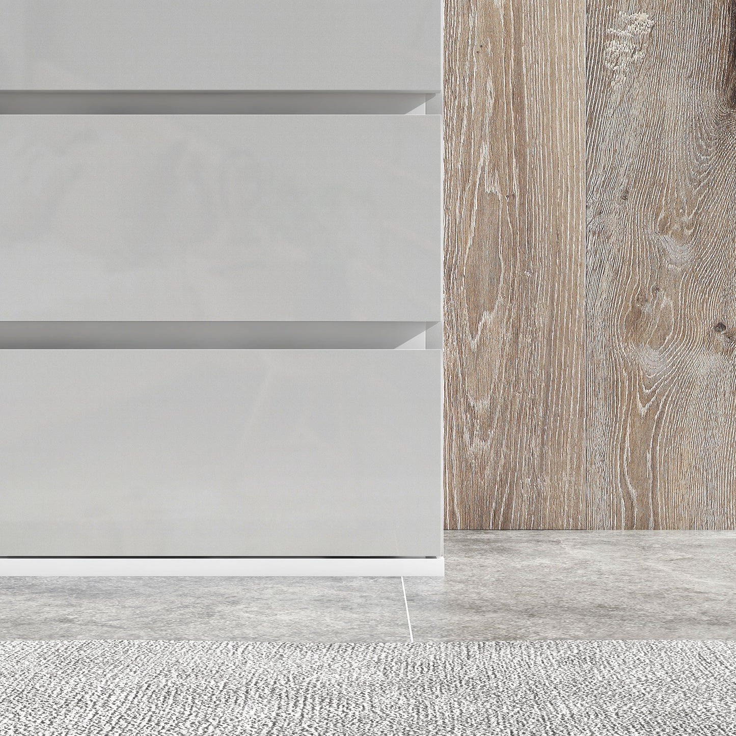 High Gloss Chest of Drawers, 5-Drawer Storage Cabinets, Modern Dresser, Storage Drawer Unit for Bedroom