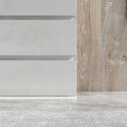 High Gloss Chest of Drawers, 5-Drawer Storage Cabinets, Modern Dresser, Storage Drawer Unit for Bedroom