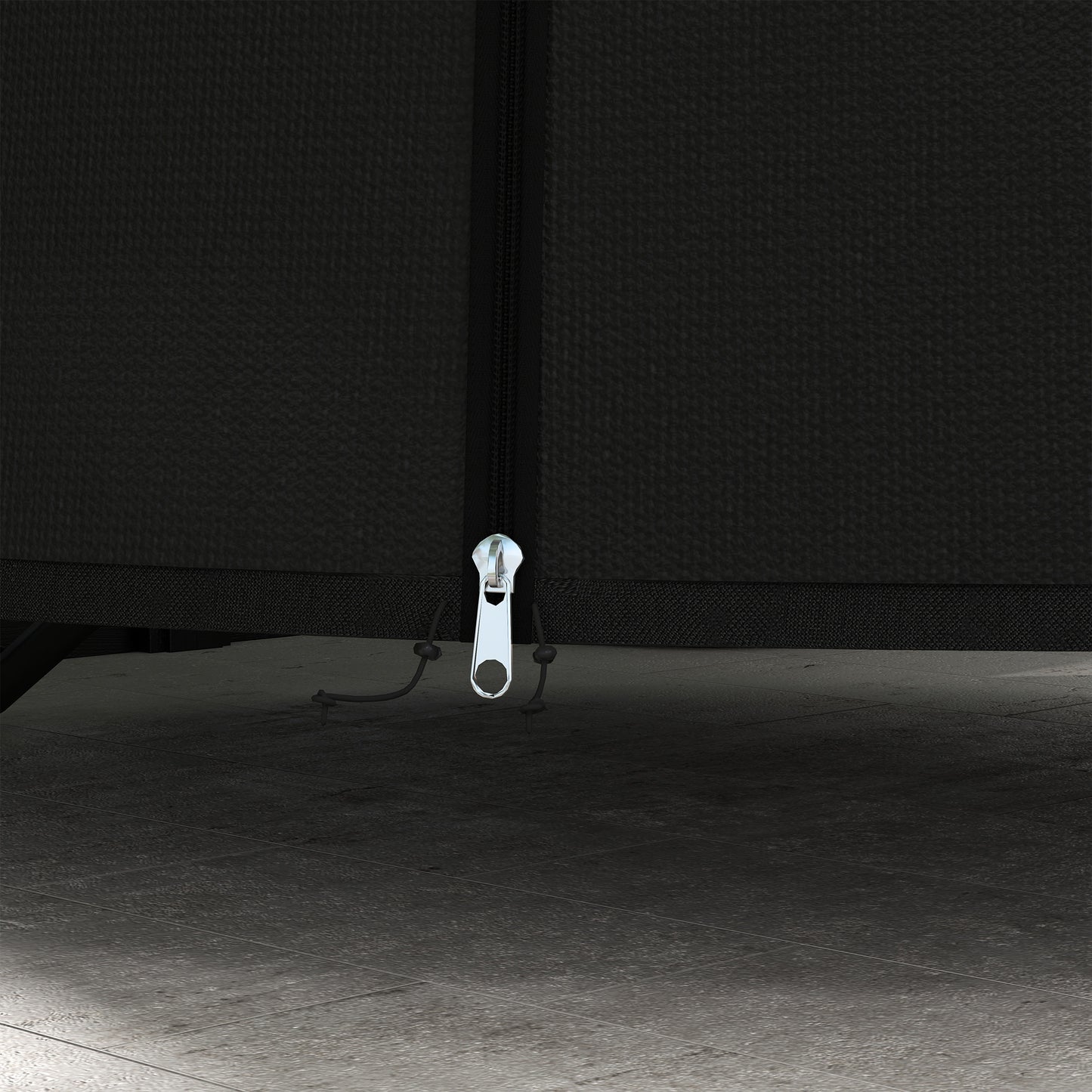 Hanging Outdoor Single Swing Egg Chair Cover Waterproof Anti-dust Furniture Protector W/ Zipper Oxford Fabric For 200 x 230cm Stand - Black