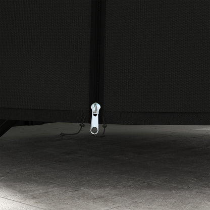 Hanging Outdoor Single Swing Egg Chair Cover Waterproof Anti-dust Furniture Protector W/ Zipper Oxford Fabric For 200 x 230cm Stand - Black