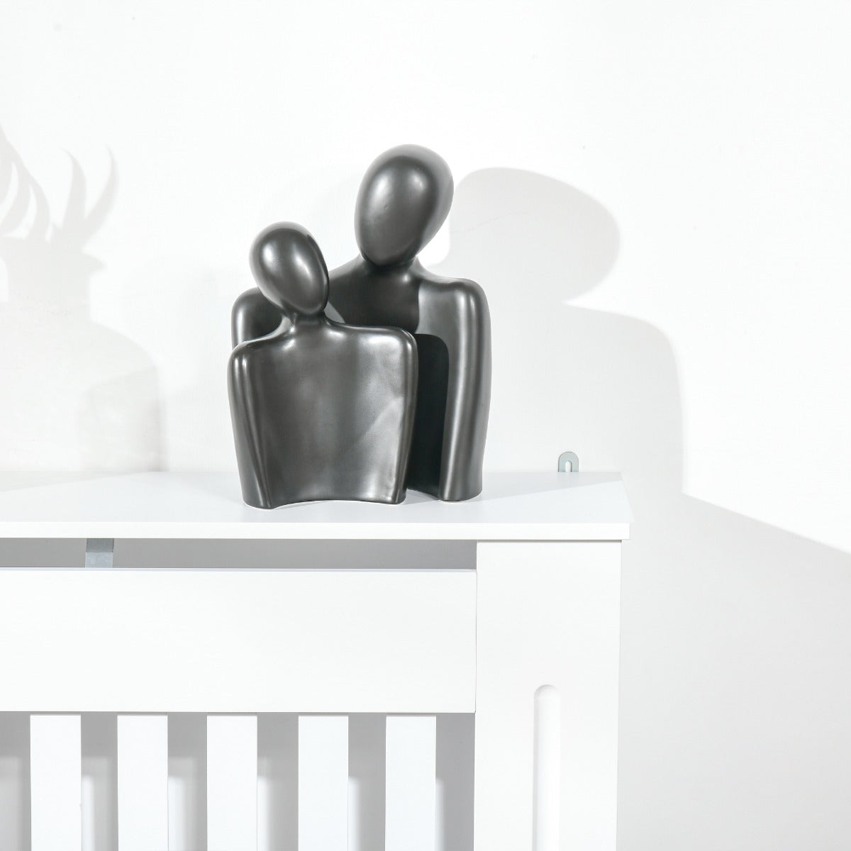 MDF Radiator Cover Wooden Cabinet Shelving Home Office Vertical Slattted Vent White 78L x 19W x 81H