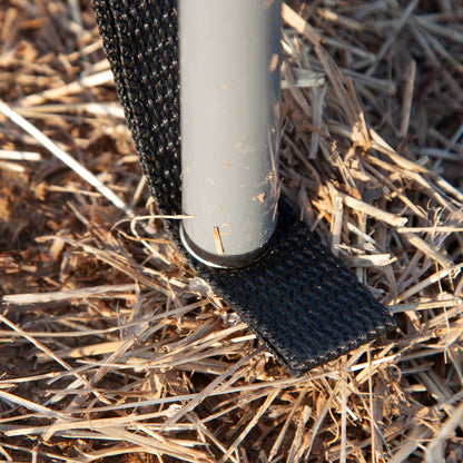 Outsunny 5 Pole Camping Windbreaks, Beach Wind Shield Privacy Shelter With Carry Bag / Steel Poles Outdoor 540cm x 150cm, Grey and White