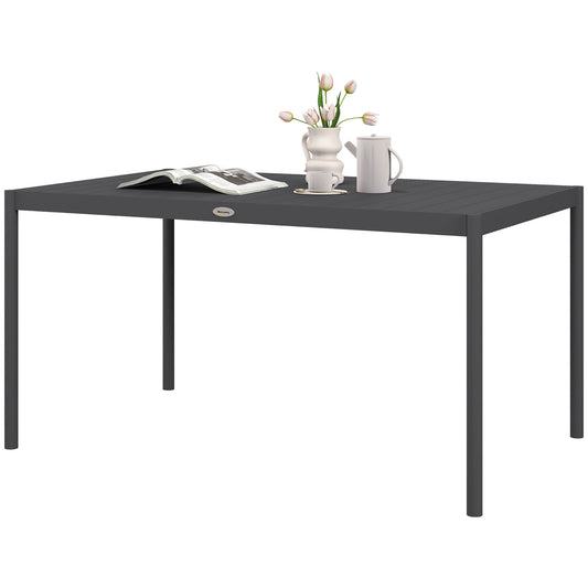 Outsunny Six-Seater Aluminium Outdoor Table