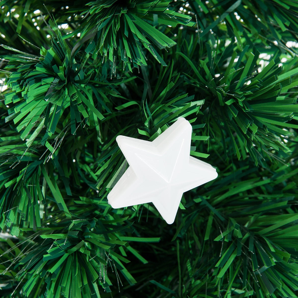 4ft 120cm Fibre Optic Artificial Christmas Tree With Stars