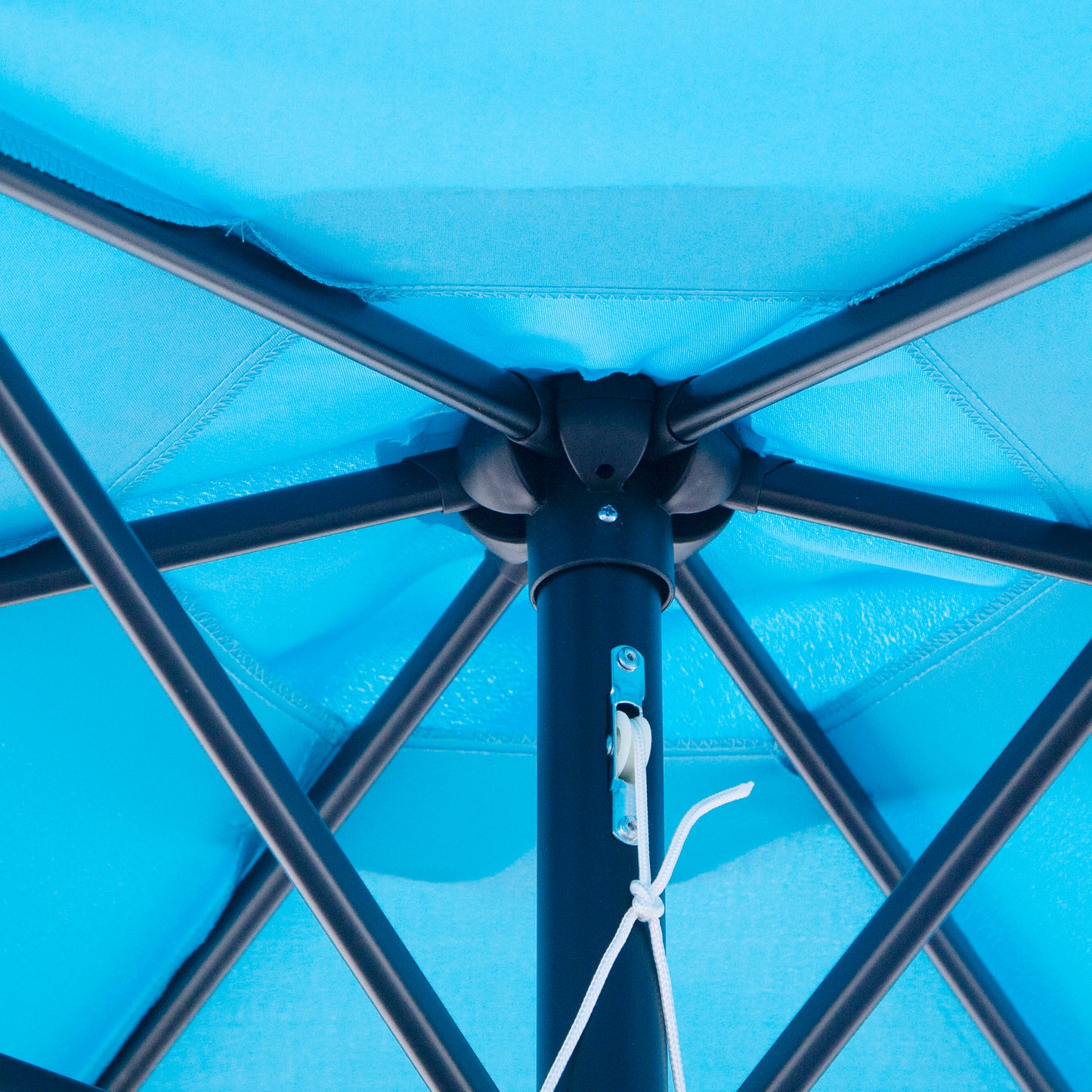 Outsunny 2.7M Patio Tilt Umbrella Sun Parasol Outdoor Garden Sun Shade Aluminium Frame with Crank（Blue）