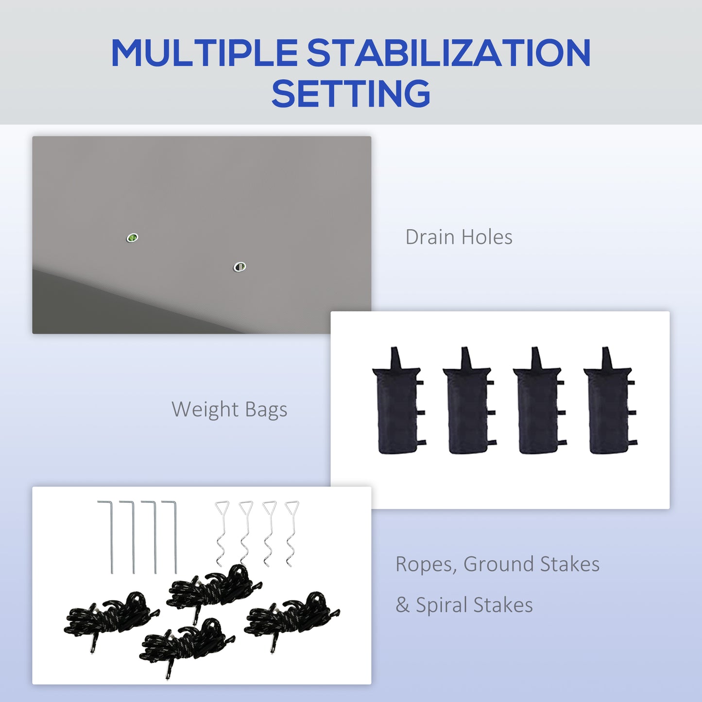 Outsunny 3 x 3(m) Pop Up Gazebo 1 Person Easy Up Marquee Party Tent 1-Button Push Adjustable Straight Legs Instant Shelter - Grey