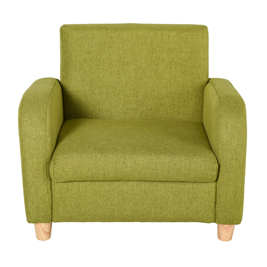 Children's Armchair Mini Sofa Wood Frame Anti-Slip Legs High Back