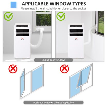 Mobile Air Conditioner with Remote Control, Timer, Cooling Dehumidifying Ventilating, LED Display White - 1080W