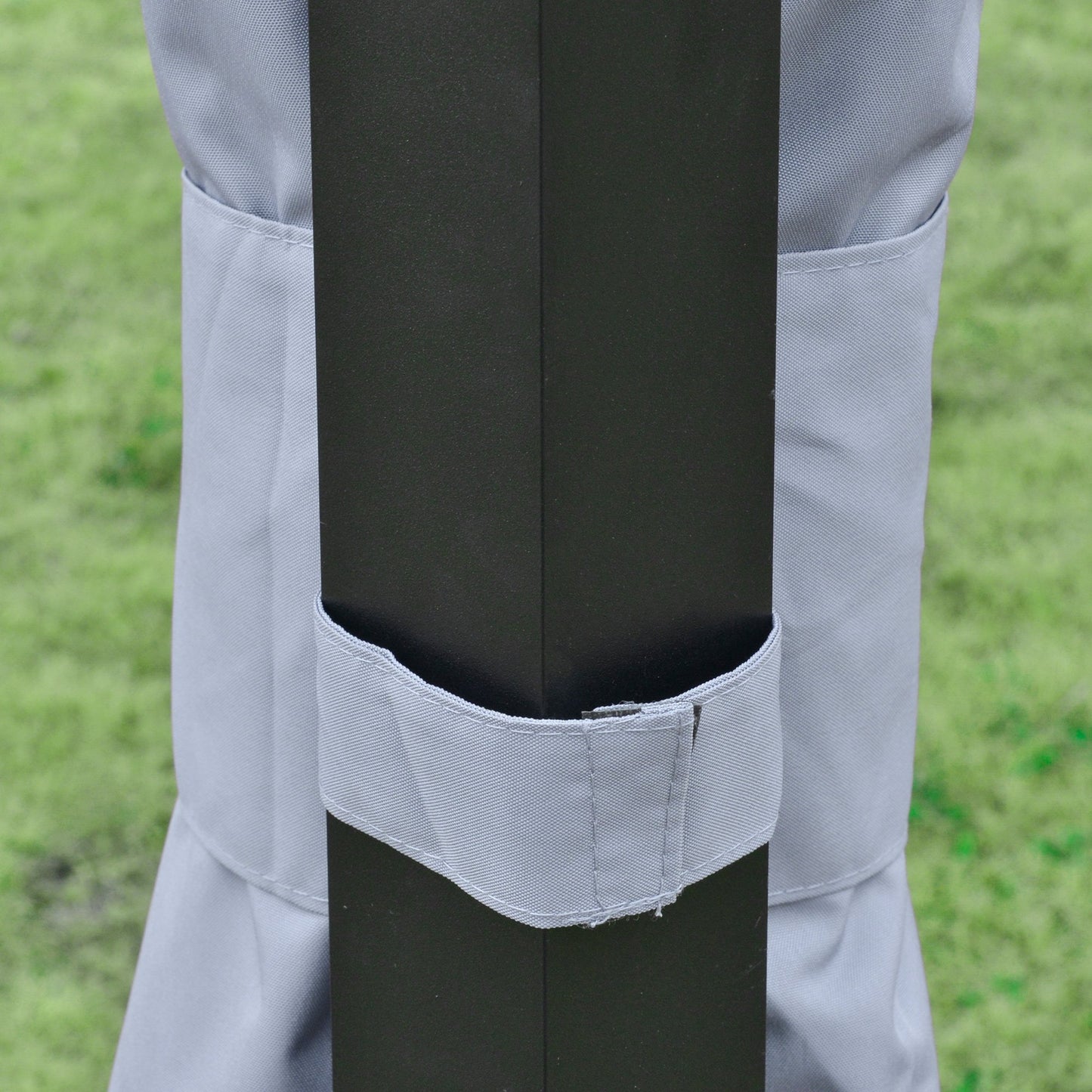 Outsunny 4 x 3(m) Outdoor Gazebo Canopy Party Tent Garden Pavilion Patio Shelter with Curtains, Netting Sidewalls, Grey