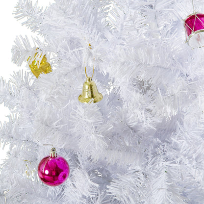 6ft Snow Artificial Christmas Tree With Metal Stand Decorations Home Seasonal Elegant Faux