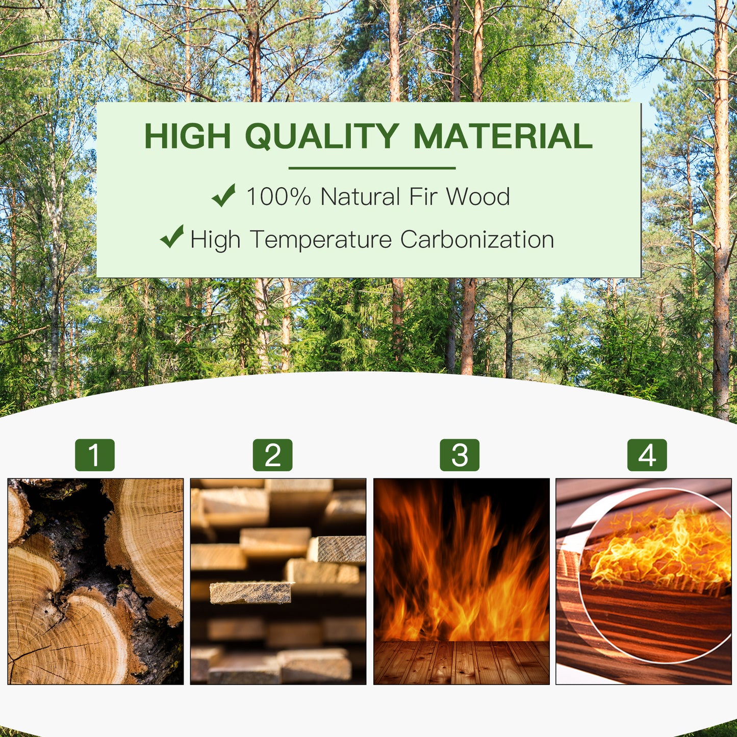 Outsunny 3-Tier Wooden Flower Stand Plant Holder Shelf Display Rack Pots Storage Outdoor Indoor  75 x 38 x 120cm