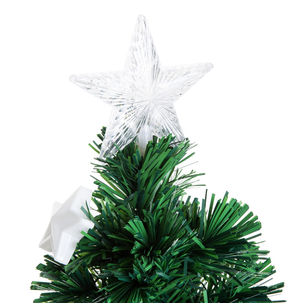 4ft 120cm Fibre Optic Artificial Christmas Tree With Stars