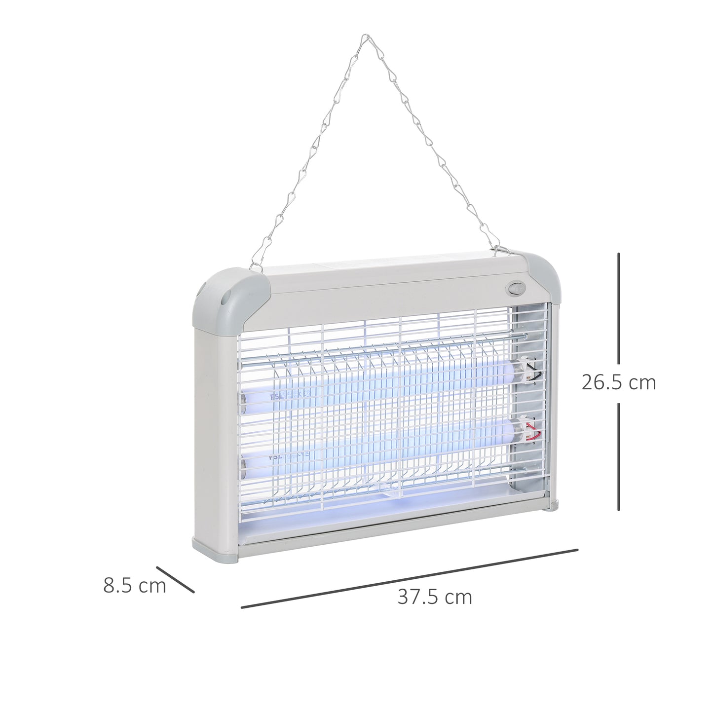 Outsunny Free Standing Wall Hanging 20W Electric Fly Mosquito Killer Electric Fly Zapper, Bug Zapper, Insect Killer
