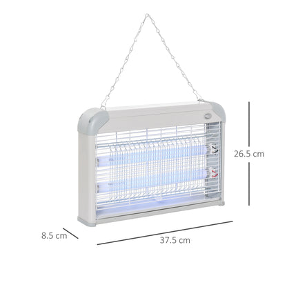 Outsunny Free Standing Wall Hanging 20W Electric Fly Mosquito Killer Electric Fly Zapper, Bug Zapper, Insect Killer