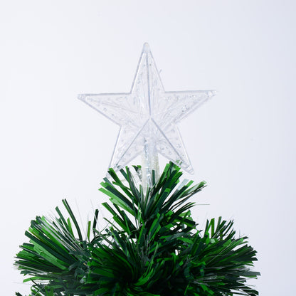 Prelit Christmas Tree Artificial Tree, Metal Base, Pre-Lit, 1.2m