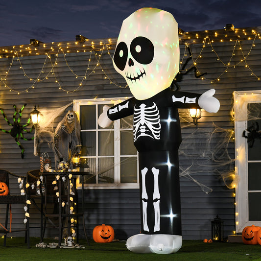 3m Halloween Inflatable Skeleton Ghost Decoration, LED Lighted for Home Indoor Outdoor