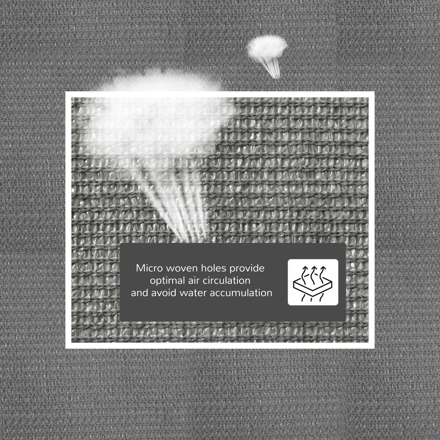 Outsunny 5 x 4m Sun Shade Sail Rectangle Canopy Outdoor Sunscreen Awning with Mounting Ropes for Garden, Patio, Party, UV Protection, Charcoal Grey