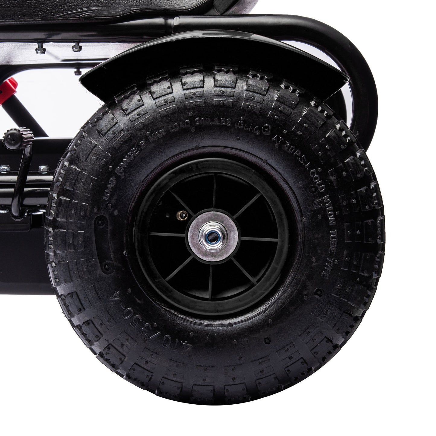 Metal Kids Pedal Go Kart with Adjustable Seat Inflatable Tyres Black