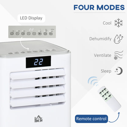 Mobile Air Conditioner Portable AC Unit for Cooling Dehumidifying Ventilating with Remote Controller, LED Display White 10000 BTU