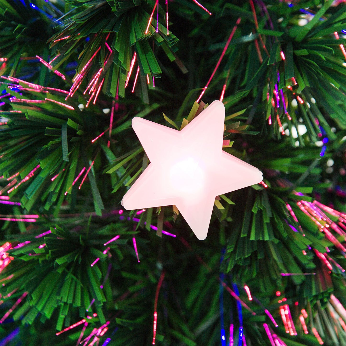 4ft 120cm Fibre Optic Artificial Christmas Tree With Stars