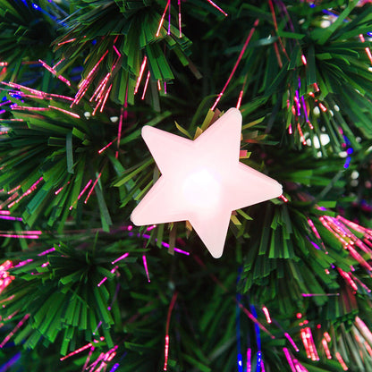 4ft 120cm Fibre Optic Artificial Christmas Tree With Stars