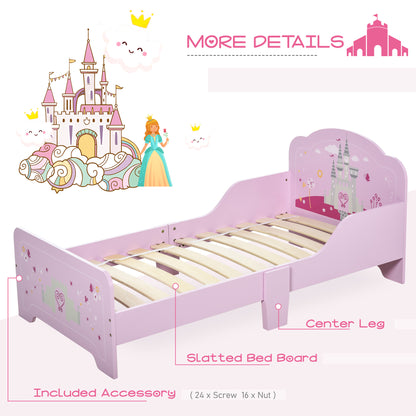Kids Castle Design Single Bed Pink