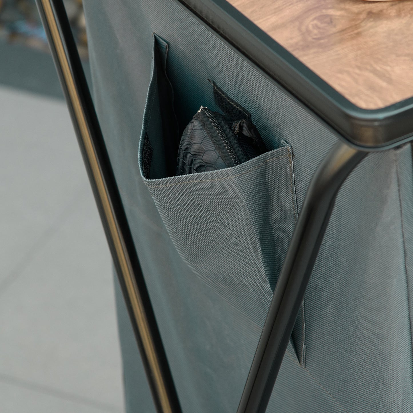 Outsunny Camping Cupboard, Aluminium Foldable Kitchen Station Cook Table w/ Storage Shelves and Carrying Bag for BBQ Party Picnic Backyard