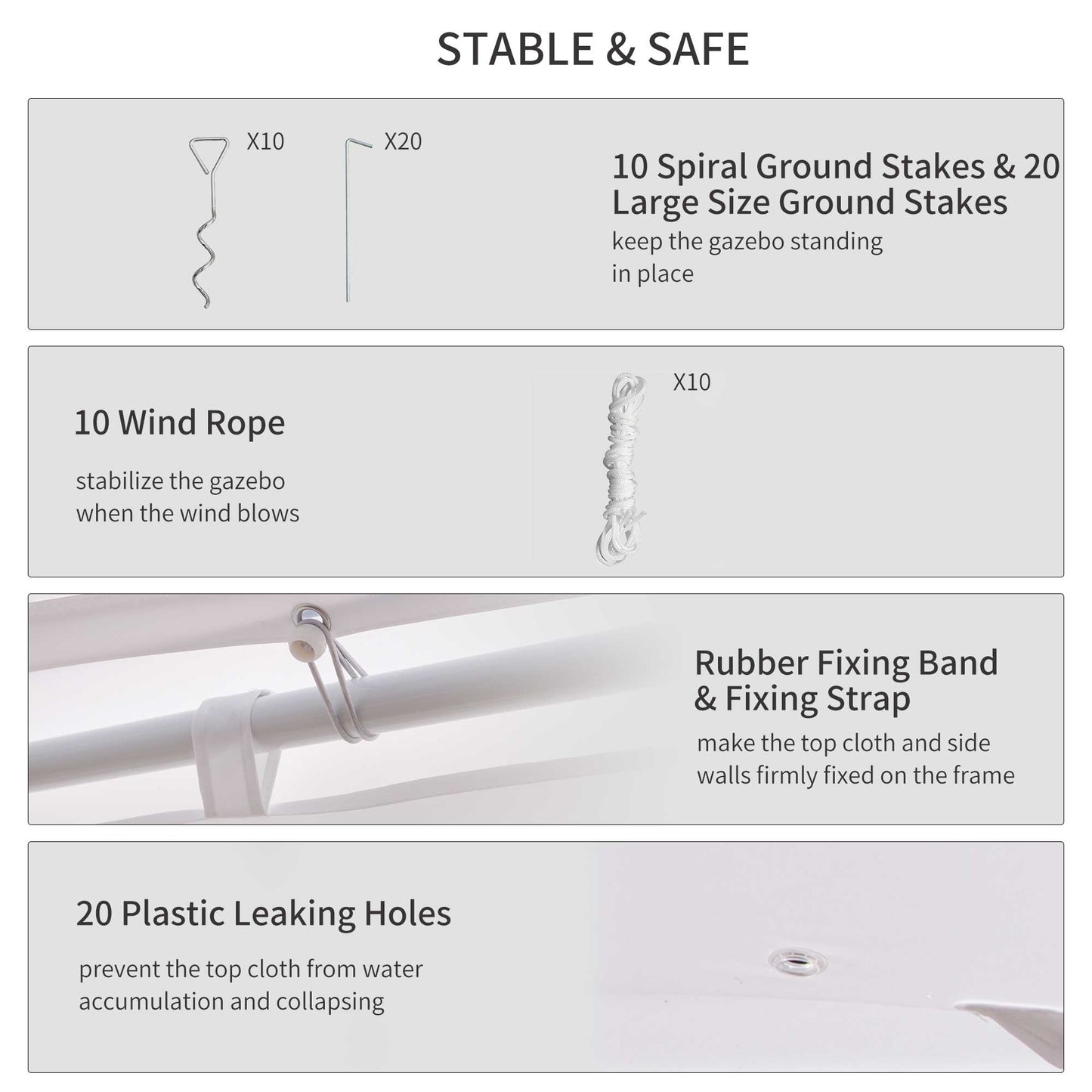 Outsunny 8.9x6.5 m Waterproof Marquee Canopy-White