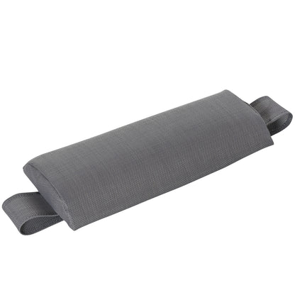Outsunny Foldable Garden Lounger Camping Bed Cot w/ Pillow 5-Level Adjustable Back Aluminium Frame, 76H x 170L x 60W Grey