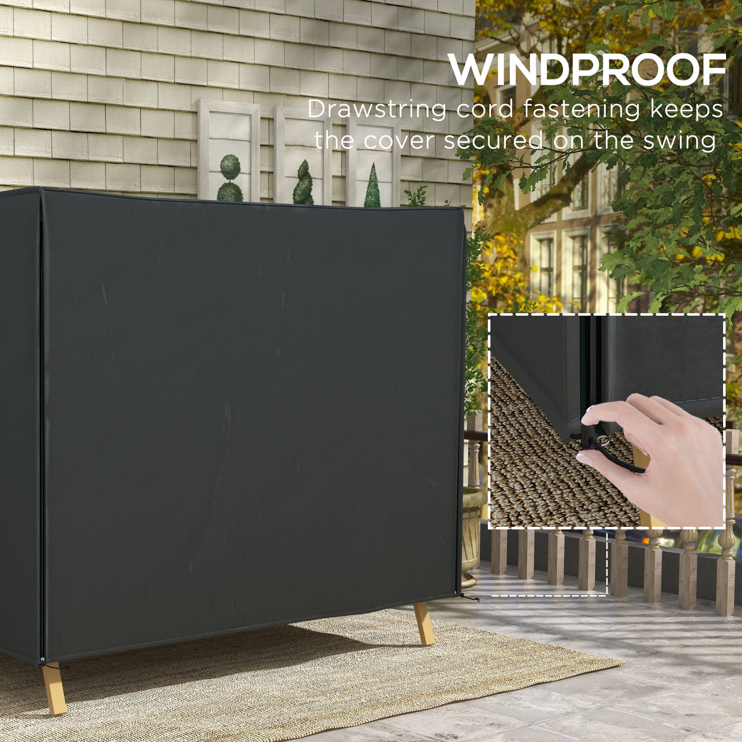 Outsunny 220 x 125cm Three- Seater Swing Chair Weatherproof Cover