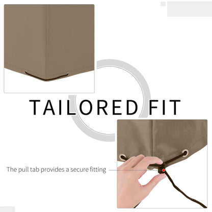 Outsunny Oxford Patio Garden Furniture Dining Table Chair Set Cover Water Protector Waterproof Anti-UV 275L x205W x 90Hcm – Beige