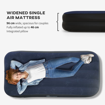 Outsunny Single Air Bed with Built-in Electric Pump and Carry Bag