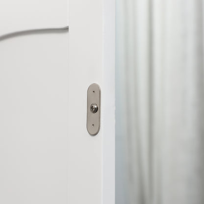 Kleankin Tall Bathroom Storage Cabinet with 3 Tier Shelf, Cupboard, Drawer, Door, Freestanding Linen Tower, Slim Side Organizer, White