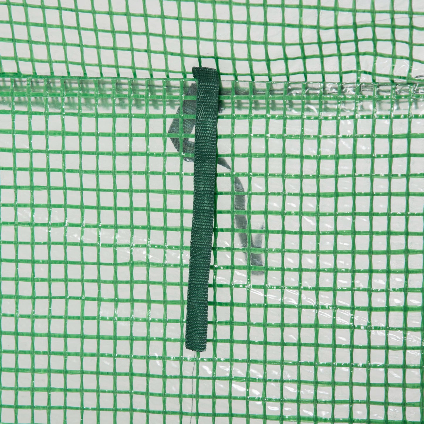 Outsunny 100 x 50 x 150cm Greenhouse Steel Frame PE Cover with Roll-up Door Outdoor for Backyard, Balcony, Garden, Green / Transparent