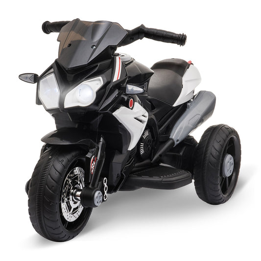 Kids 6V Battery Steel Enforced Motorcycle Ride On Trike Black