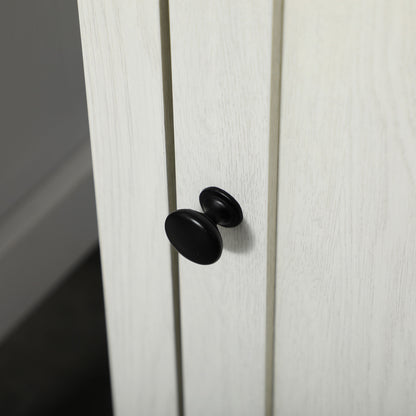 Kleankin Bathroom Cabinet, Tall Storage Cabinet With Door and Adjustable Shelves, 39.5 x 30 x 160 cm, White