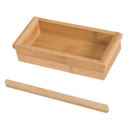 Extendable Natural Wooden Bamboo Bathtub Shelf Rack Bath Caddy Tray Bathroom Storage, Set of 2