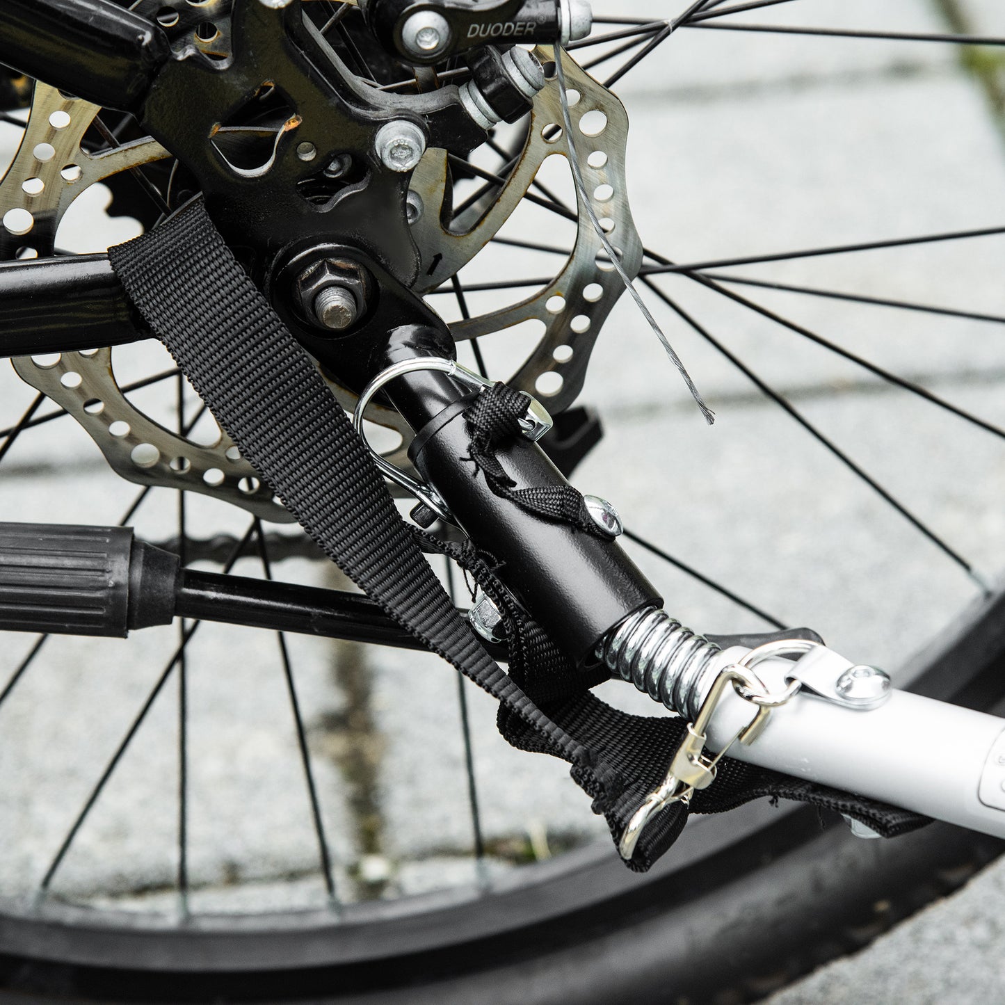 PawHut Dog Bike Trailer, Two-In-One Foldable Pet Bike Trailer w/ Safety Leash, Flag, for Small Cats, Puppies, Camping, Hiking - Red