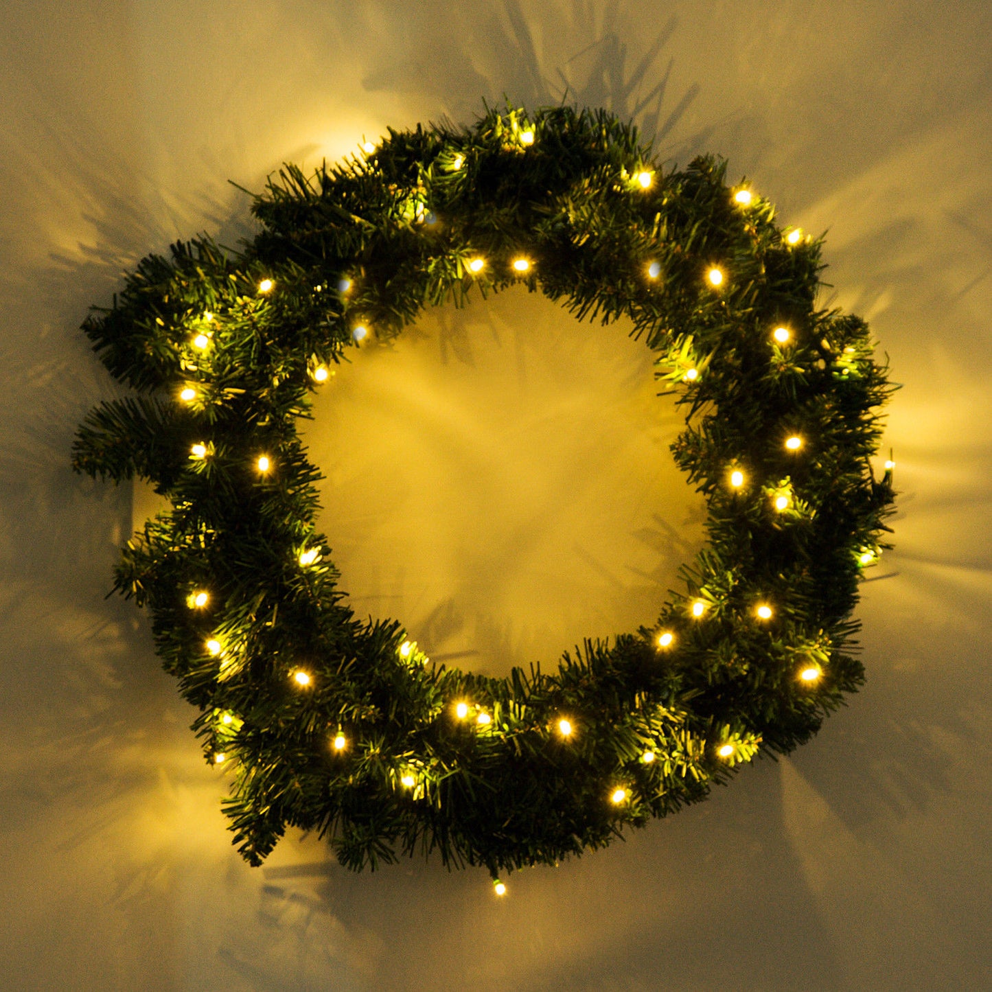 Christmas Wreath Decoration, 50 LED Lights