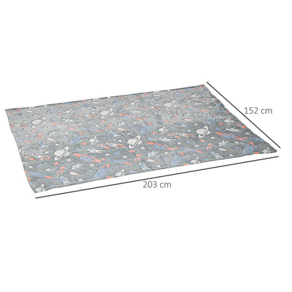 Glow in The Dark Flannel Fleece Throw Blanket, Fluffy Warm Throw Blanket, Kids Galaxy Stars Luminous Blanket, 203x153cm, Grey