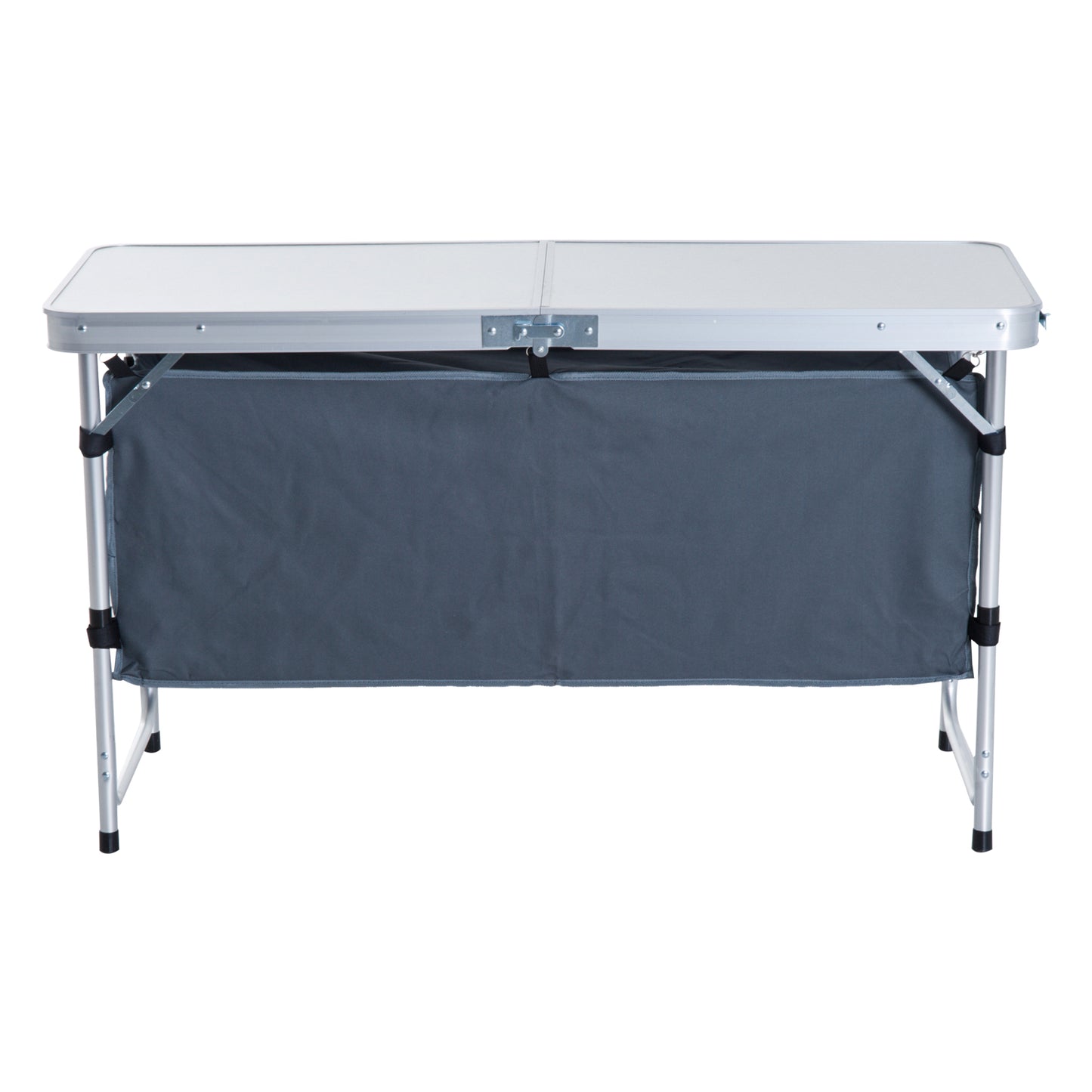 Outsunny Adjustable Aluminum Picnic Table-Pebbles White