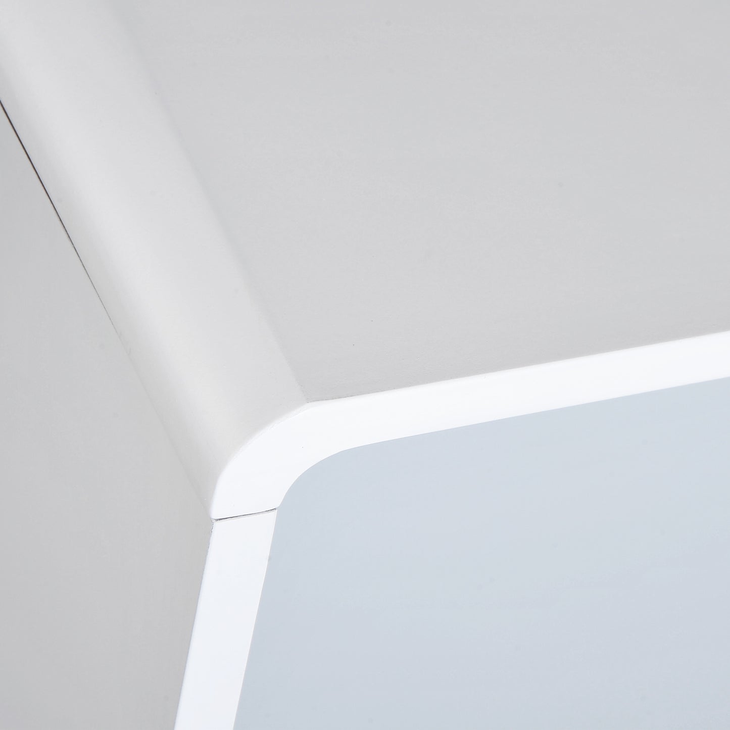 Scandinavian Retro Style Bedside Table, 40Lx38Wx58H cm-White/Grey/Natural Wood Colour