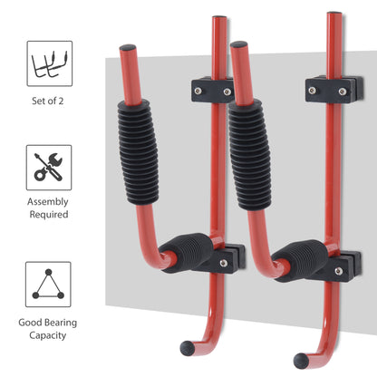 Canoe / Kayak Aluminium Wall Mount Hangers-Red