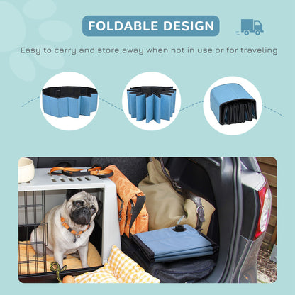 Pawhut Φ100x30H cm Pet Swimming Pool-Blue