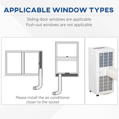 Mobile Air Conditioner White W/ Remote Control Cooling Dehumidifying Ventilating - 650W