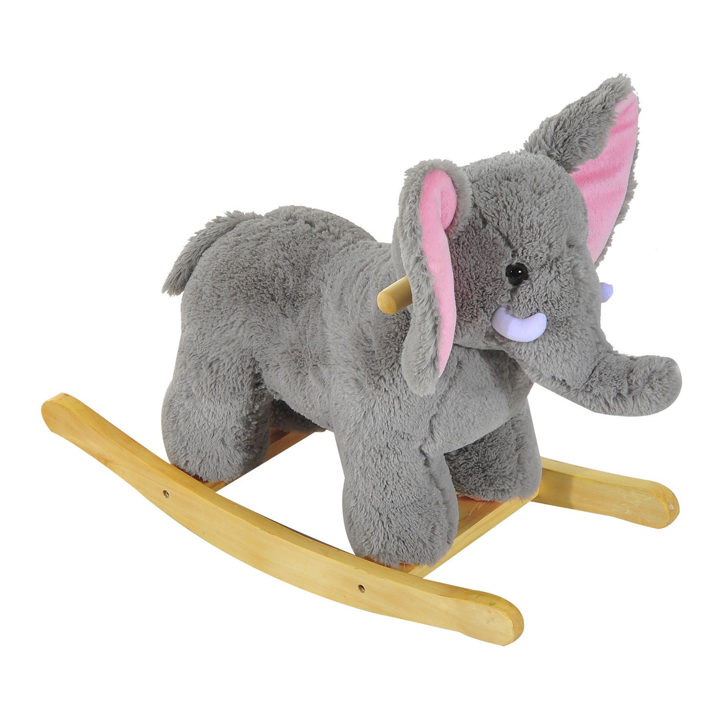 Kids Plush Ride On Elephant Grey
