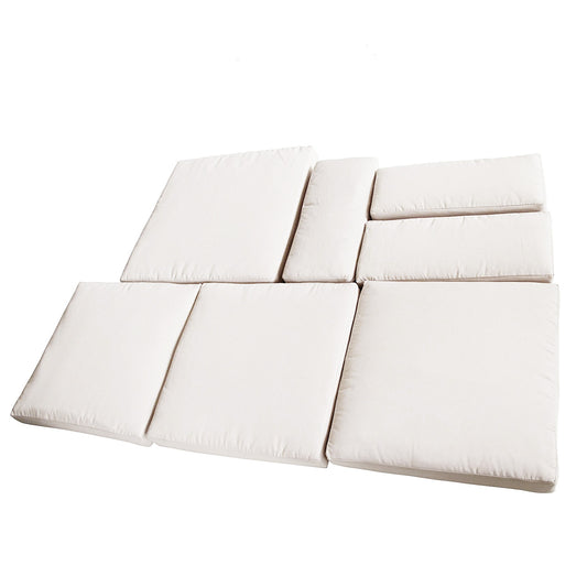 Outsunny Rattan Furniture Cushion Cover Replacement Set, 7 Pieces
