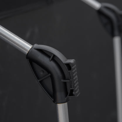 Outsunny Lightweight Camping Bed, Aluminium Portable Camp Cot Sleeping Bed w/Strong Support 150kg and Carry Bag for Adults Outdoor Overnighter Camping